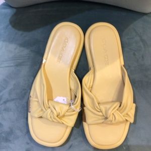 Yellow Coach Sandals Size 7